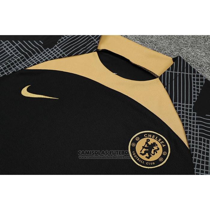Fato de Treino Chelsea Manga Curta 2022-2023 Preto - Calcas Curta